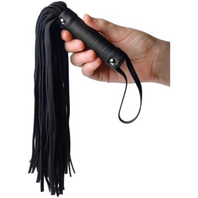 Mini-Fouet en cuir - Noir - Accessoire BDSM Mini-Fouet en cuir - Noir - Accessoire BDSM