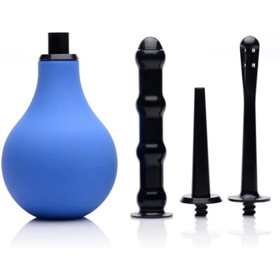 XR Brands Master Series Ensemble de douche anal à valve unidirectionnelle haut de gamme - Set de douche anale XR Brands Master Series Ensemble de douche anal à valve unidirectionnelle haut de gamme - Set de douche anale