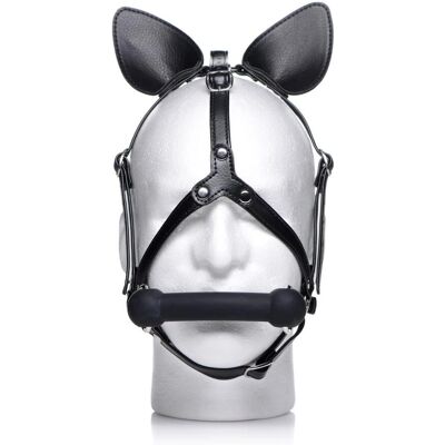 XR Brands - Master Series Dark Horse Pony Head Harness with Silicone Bit - Black XR Brands - Master Series Dark Horse Pony Head Harness with Silicone Bit - Black