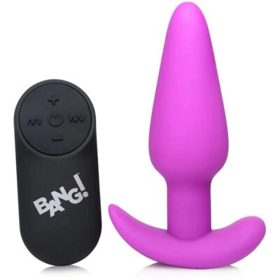 BANG! 21X Plug Anal de Silicona con Control Remoto - Púrpura - Juguete Sexual BANG! 21X Plug Anal de Silicona con Control Remoto - Púrpura - Juguete Sexual