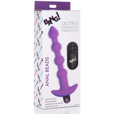 BANG! Collier anal vibrant télécommandé - Étanche, silicone, 28 modes BANG! Collier anal vibrant télécommandé - Étanche, silicone, 28 modes