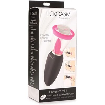XR Brands Lickgasm Mini - 10x Stimulateur de Léchage et Succion - Rose - Stimulateur XR Brands Lickgasm Mini - 10x Stimulateur de Léchage et Succion - Rose - Stimulateur