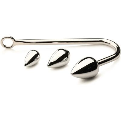 Master Series Crochet Anal Trainer - Set Bondage Argent Master Series Crochet Anal Trainer - Set Bondage Argent
