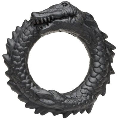 Anneau de Pénis en Silicone Caiman Noir - 4cm Anneau de Pénis en Silicone Caiman Noir - 4cm