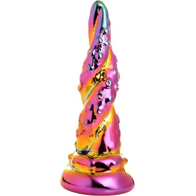 Dildo en verre arc-en-ciel XR Brands - Enchantress - 16cm - Couleurs uniques Dildo en verre arc-en-ciel XR Brands - Enchantress - 16cm - Couleurs uniques