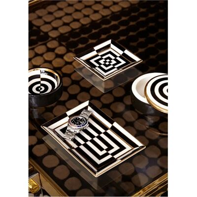 Jonathan Adler Piattino Svuotatasche - Nero - Porcellana - Designer Jonathan Adler Piattino Svuotatasche - Nero - Porcellana - Designer