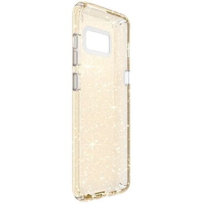Custodia Trasparente Dorata con Glitter Presidio Clear + Glitter - Cover per Telefono Custodia Trasparente Dorata con Glitter Presidio Clear + Glitter - Cover per Telefono