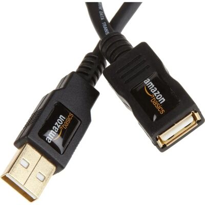 AmazonBasics USB 2.0 A, M / F, 2m, USB A, USB A, Schwarz AmazonBasics USB 2.0 A, M / F, 2m, USB A, USB A, Schwarz