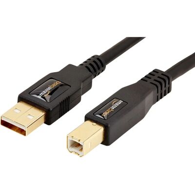 AmazonBasics USB Typ B - 3m USB Kabel - Schwarz AmazonBasics USB Typ B - 3m USB Kabel - Schwarz