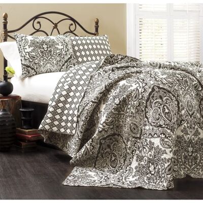 Lush Decor Aubree - Reversible Paisley Damask King Bed Set Lush Decor Aubree - Reversible Paisley Damask King Bed Set