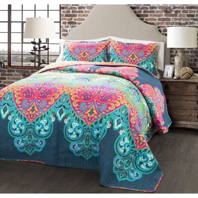 Lush Decor Boho Chic Ensemble de Linge de Lit Réversible, 3 pièces, pour lits doubles - Ensemble de lit Lush Decor Boho Chic Ensemble de Linge de Lit Réversible, 3 pièces, pour lits doubles - Ensemble de lit
