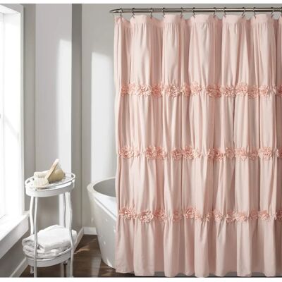 LUSH DECOR - Floral-Ruffled - Cortina de ducha LUSH DECOR - Floral-Ruffled - Cortina de ducha