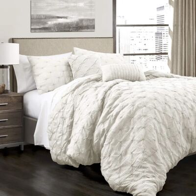 Lush Decor Ravello Biese - Polyester, Vit/opulenta trädgård - Sats för sängkläder Full/Queen Lush Decor Ravello Biese - Polyester, Vit/opulenta trädgård - Sats för sängkläder Full/Queen