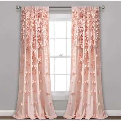 Vitt gardin Triangle Home Fashions - Halvtransparent shabby chic gardin Vitt gardin Triangle Home Fashions - Halvtransparent shabby chic gardin