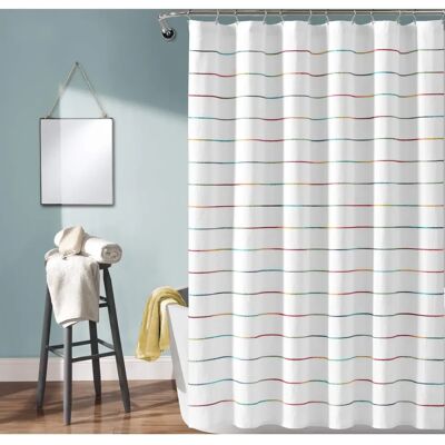 LUSH DECOR Rainbow Ombre Cotton Shower Curtain - Shower Curtain LUSH DECOR Rainbow Ombre Cotton Shower Curtain - Shower Curtain