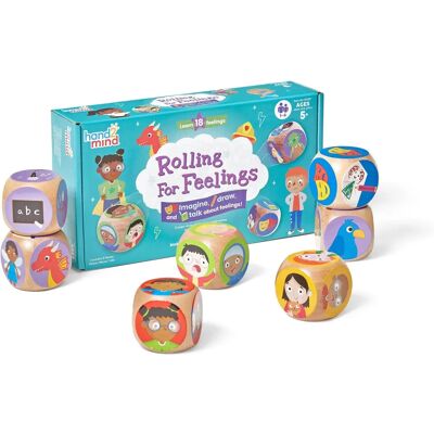 Hand2Mind Juego - Dados con emociones - Juego educativo Hand2Mind Juego - Dados con emociones - Juego educativo