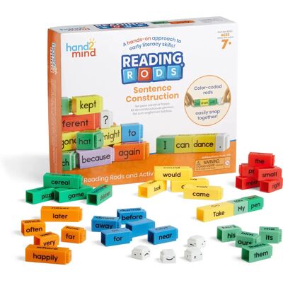 Learning Resources 95397 Reading Rods Ensemble de construction de phrases - jouet éducatif Learning Resources 95397 Reading Rods Ensemble de construction de phrases - jouet éducatif