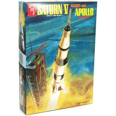 AMT Saturn V Rakett Modell - Skala 1:200 - Rymdskepp Kit AMT Saturn V Rakett Modell - Skala 1:200 - Rymdskepp Kit