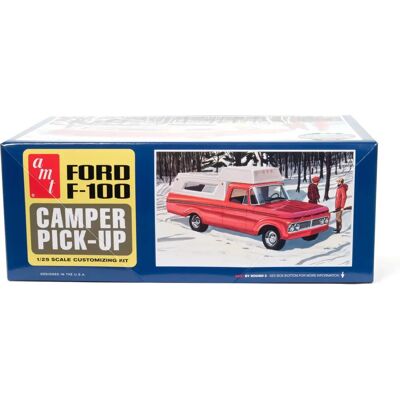 AMT 1963 Ford F-100 Pickup z Dachiem Kempingowym - Model z Plastikowego Zestawu AMT 1963 Ford F-100 Pickup z Dachiem Kempingowym - Model z Plastikowego Zestawu