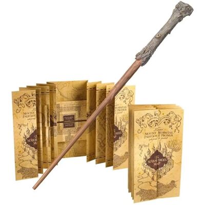 Noble Collection Harry Potter Wand and Marauders Map Set Noble Collection Harry Potter Wand and Marauders Map Set