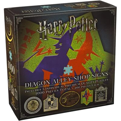 Noble Collection Harry Potter Segni di Negozio di Diagon Alley 5x200 Puzzle Noble Collection Harry Potter Segni di Negozio di Diagon Alley 5x200 Puzzle