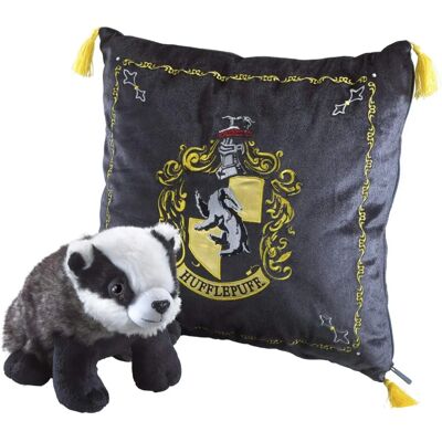 Travesseiro de pelúcia Harry Potter Hufflepuff - Travesseiro - Mascote da casa Travesseiro de pelúcia Harry Potter Hufflepuff - Travesseiro - Mascote da casa