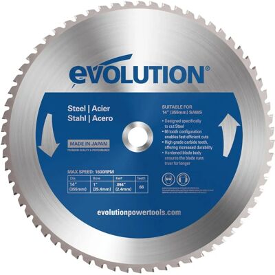 Evolution Power Tools M355TCT-66CS Stahlkreissägeblatt Evolution Power Tools M355TCT-66CS Stahlkreissägeblatt