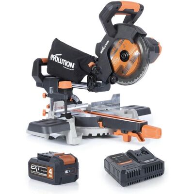 Evolution R185SMS-Li Akku-Kreissäge - 45° Neigung, 50° Schnitt, 850W Evolution R185SMS-Li Akku-Kreissäge - 45° Neigung, 50° Schnitt, 850W