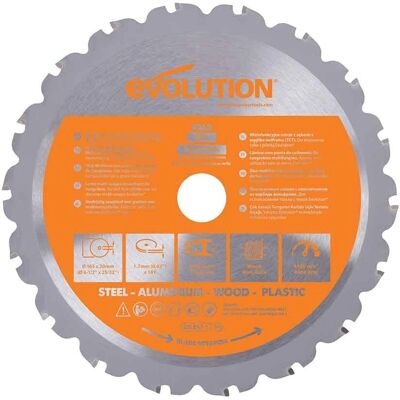 Evolution R165TCT-18CS Multi-materiaal Cirkelzaagblad - Elektrisch gereedschap Evolution R165TCT-18CS Multi-materiaal Cirkelzaagblad - Elektrisch gereedschap