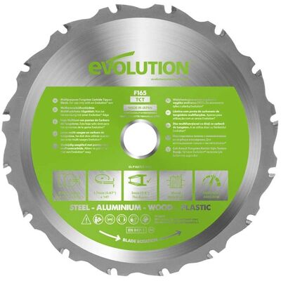Evolution Power Tools - Wielowarstwowa tarcza do piły kołowej - 165mm Evolution Power Tools - Wielowarstwowa tarcza do piły kołowej - 165mm