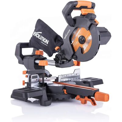 Evolution R185SMS+ 185mm Multi-Material Sliding Mitre Saw - Mitre Saw Evolution R185SMS+ 185mm Multi-Material Sliding Mitre Saw - Mitre Saw