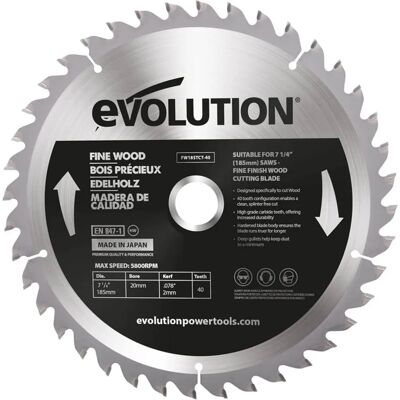 Evolution Marke FW255TCT-60 Feines Holz Gehrungs/Tischkreissägeblatt Evolution Marke FW255TCT-60 Feines Holz Gehrungs/Tischkreissägeblatt