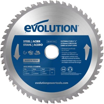 Evolution Lame circulaire pour acier - 210mm - Publicité Evolution Lame circulaire pour acier - 210mm - Publicité