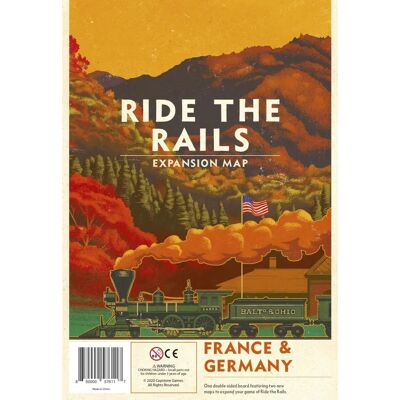 Capstone Games Ride The Rails France Germany Map Expansion - Board Game Capstone Games Ride The Rails France Germany Map Expansion - Board Game