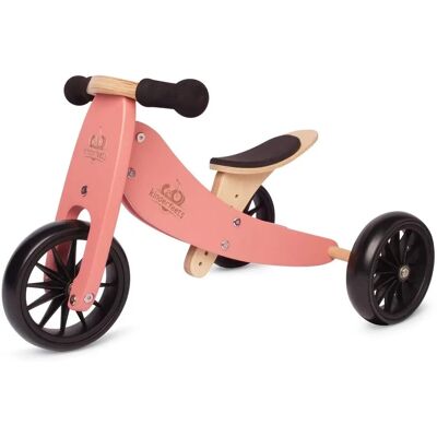 Kinderfeets 2-in-1 Holz-Dreirad & Balancefahrrad - Koralle Kinderfeets 2-in-1 Holz-Dreirad & Balancefahrrad - Koralle