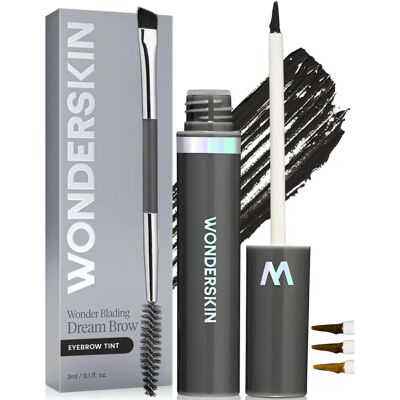 Wonderskin Wonder Blading Dream Brow Gel à longue tenue - Noir - 3ml Wonderskin Wonder Blading Dream Brow Gel à longue tenue - Noir - 3ml