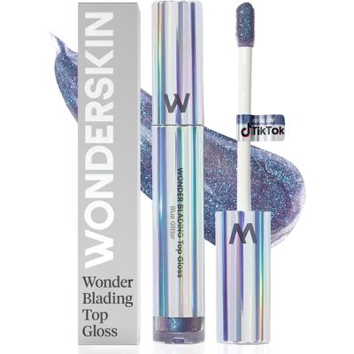 WONDERSKIN Wonder Blading Top Gloss - Blå Glitter - Lip Gloss WONDERSKIN Wonder Blading Top Gloss - Blå Glitter - Lip Gloss