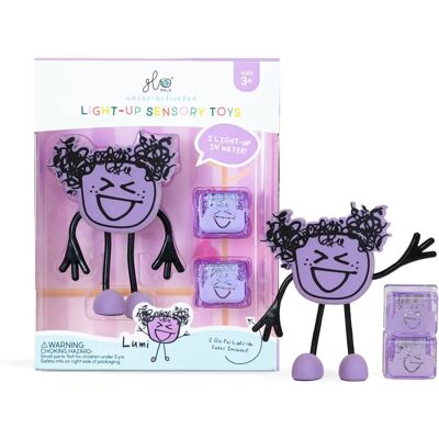 Glo Pals Violet Bath Figure Toy with Light-Up Cubes Glo Pals Violet Bath Figure Toy with Light-Up Cubes