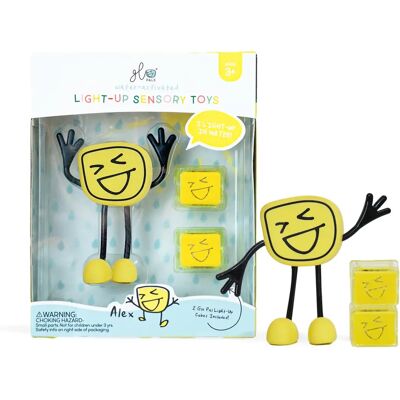 Glo Pals Alex Yellow Bath Toy with 2 Light Cubes Glo Pals Alex Yellow Bath Toy with 2 Light Cubes