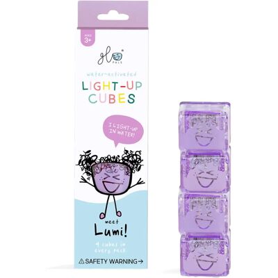Glo Pals Violet Light-Up Bath Cubes - Sensory & Creative Play Glo Pals Violet Light-Up Bath Cubes - Sensory & Creative Play