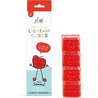 Glo Pals Red Light-Up Bath Cubes - Sensory & Creative Play Glo Pals Red Light-Up Bath Cubes - Sensory & Creative Play