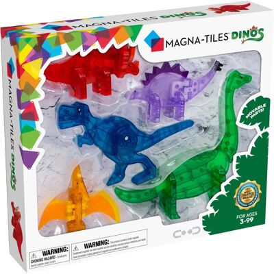 Magna-Tiles Dinos - Magnetisches Konstruktionsset - Mehrfarbig - STEAM-Lernen - 5 Dinosaurier Magna-Tiles Dinos - Magnetisches Konstruktionsset - Mehrfarbig - STEAM-Lernen - 5 Dinosaurier