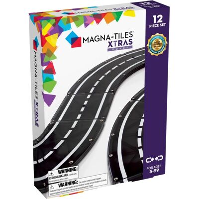 Magna-Tiles Magnetset - XTRAS Roads - 12 Delar - Building Blocks Magna-Tiles Magnetset - XTRAS Roads - 12 Delar - Building Blocks
