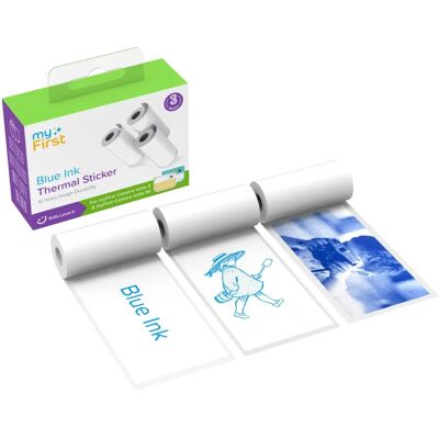 Adesivo termico MyFirst bianco con inchiostro blu - Adesivo Adesivo termico MyFirst bianco con inchiostro blu - Adesivo