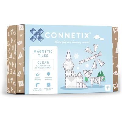 Connetix Magnetyczne Płytki - Zestaw Startowy 34 Elementów Connetix Magnetyczne Płytki - Zestaw Startowy 34 Elementów