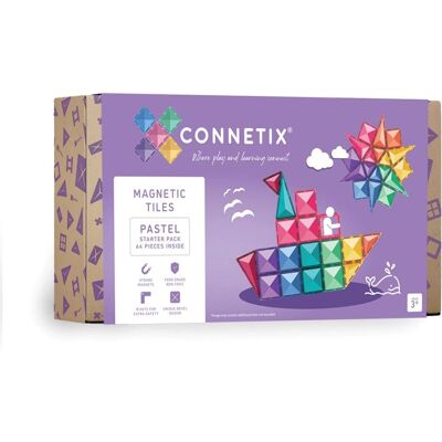 Connetix 64 Sztuk Pastelowych Magnetycznych Płyt - Magnetyczne Zabawki Connetix 64 Sztuk Pastelowych Magnetycznych Płyt - Magnetyczne Zabawki