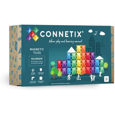 Connetix Regnbue Magnetiske Fliser - 18 Stk Connetix Regnbue Magnetiske Fliser - 18 Stk