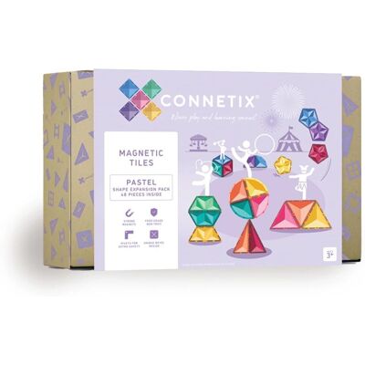 Connetix Pastell Magnetische Kachel-Set - 48 Stück - Formexpansionspack - Bildungsspielzeug Connetix Pastell Magnetische Kachel-Set - 48 Stück - Formexpansionspack - Bildungsspielzeug