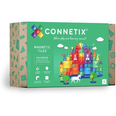 Connetix 102-teiliger Regenbogen-Kreativpack - Magnetisches Konstruktionsspielzeug Connetix 102-teiliger Regenbogen-Kreativpack - Magnetisches Konstruktionsspielzeug