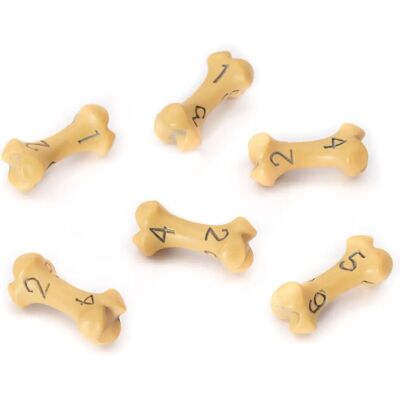 Lynx - D6 Dice Set - Thème Crâne et Os - 6 Dés - Dice Set - Publicité Lynx - D6 Dice Set - Thème Crâne et Os - 6 Dés - Dice Set - Publicité